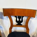 German Biedermeier Chairs in Cherry Veneer, 1830, Set of 4