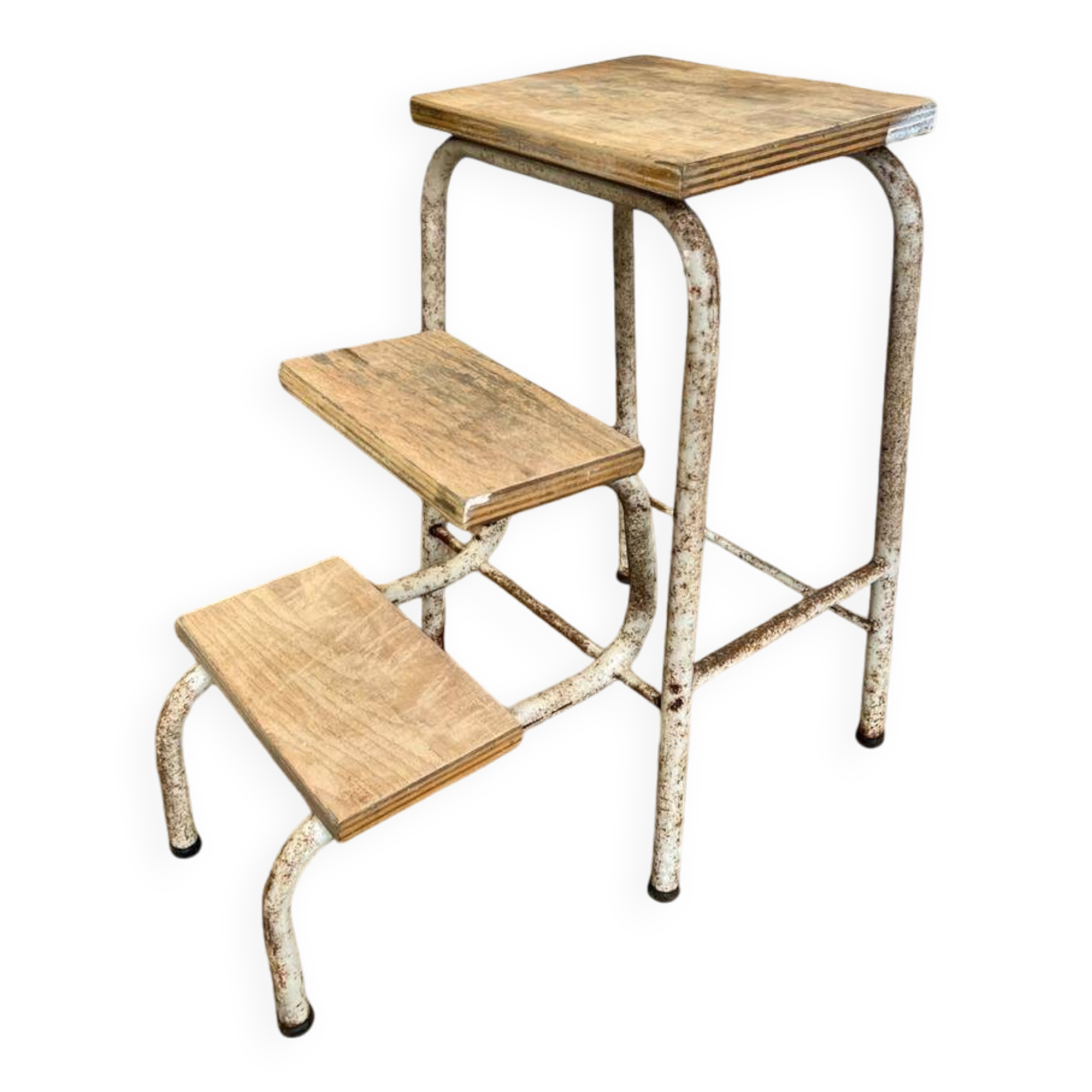 Vintage folding stool / kitchen step / mini ladder