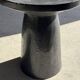 Black solid mango side table (monoxyle) with conical legs