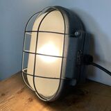 Grey Industrial Cast Iron Wall Lamp from Elektrosvit, 1960s