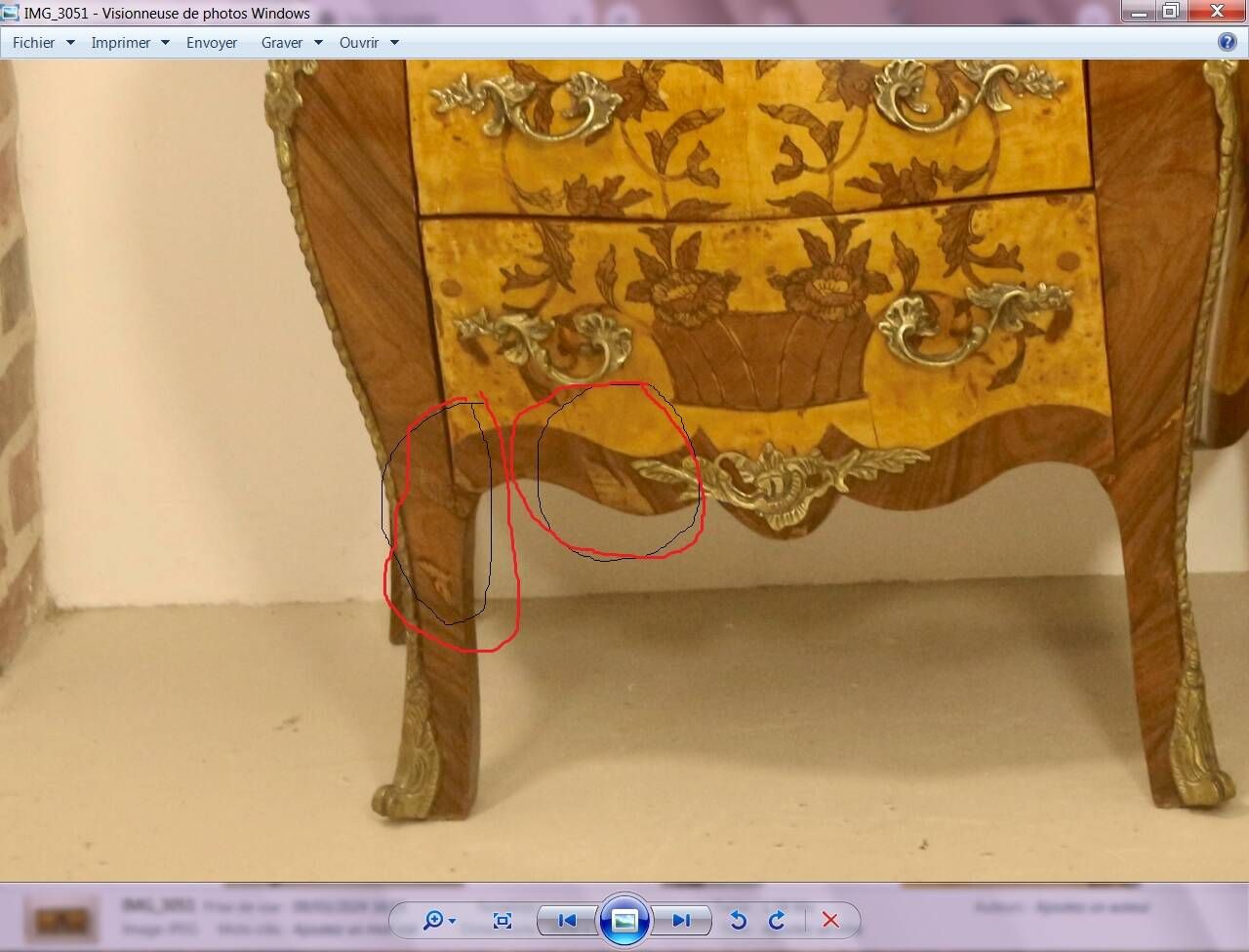 Paire de commodes d'époque Napoléon III