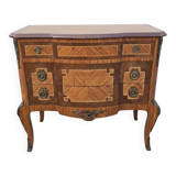 Commode transition in marquetry, Louis XV style, early 20th century.