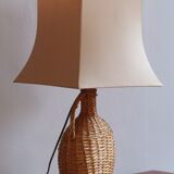 Braided Wicker table lamp