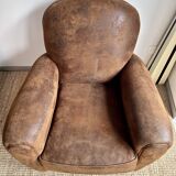 Suede club chair