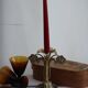 Golden metal stand candle holder