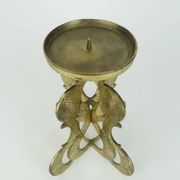 1960s mid century brutalist brass CANDLEHOLDER for one big candle