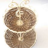 Rattan and tinplate display