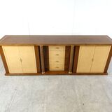 Crédence vintage en peau de chèvre laquée, 1970