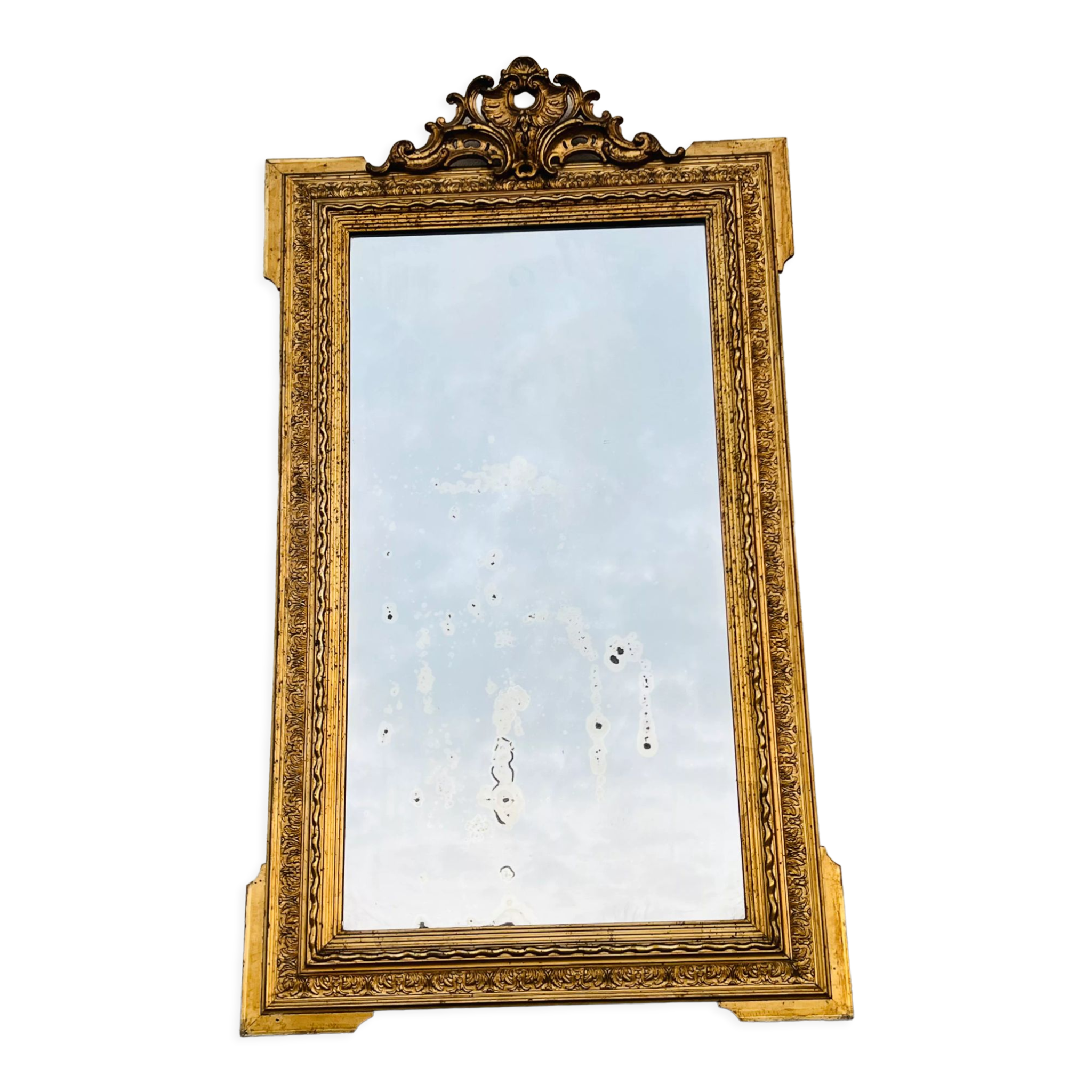 Miroir doré, 139x78 cm