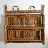 Old shelf wall and folding bamboo