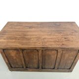 Solid oak trade counter, six drawers, France, circa 1920.