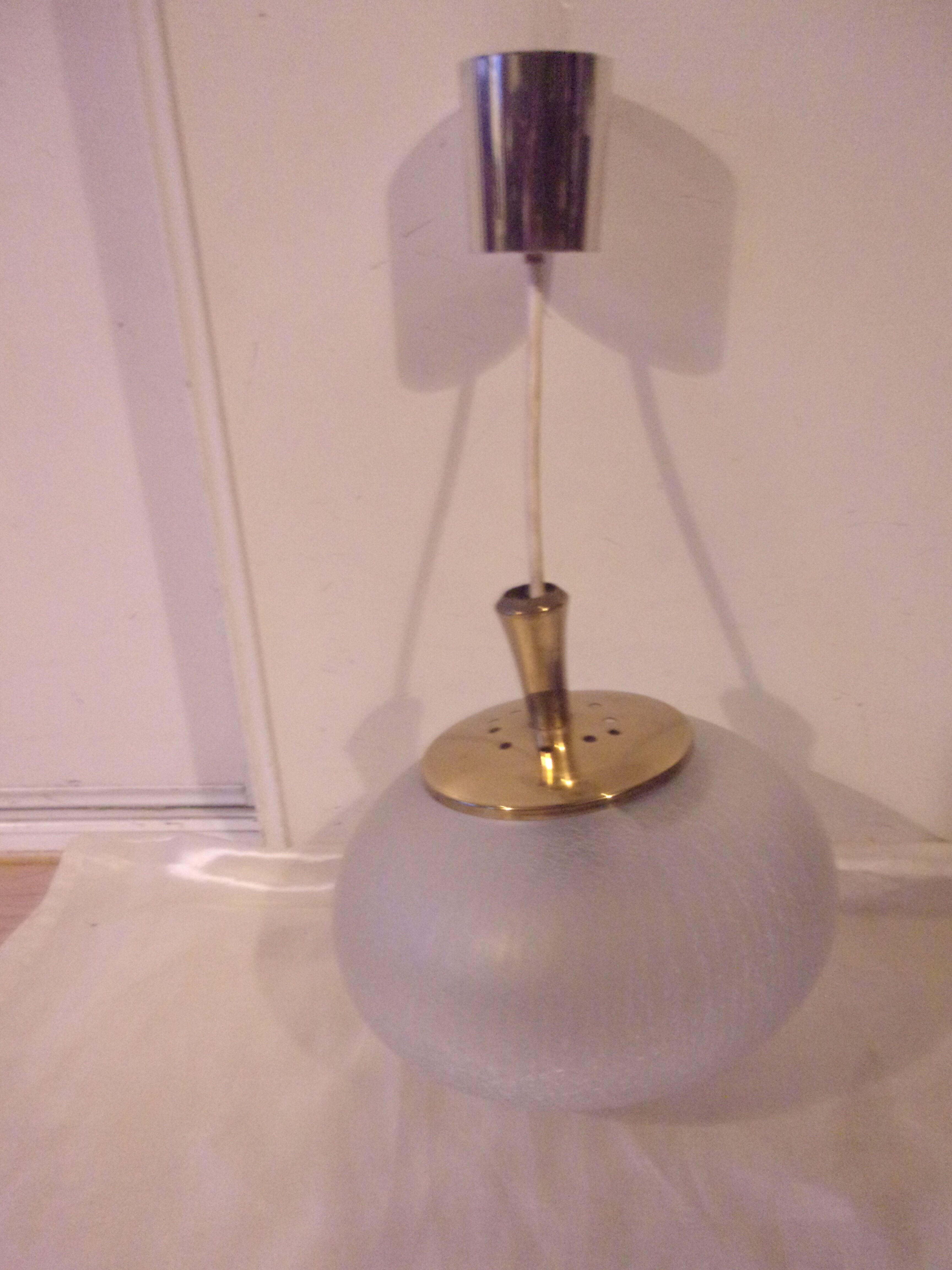 Art Deco oval glass globe pendant light