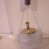 Art Deco oval glass globe pendant light