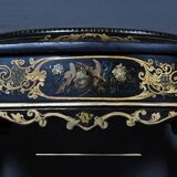 Painted wooden work table, Napoleon III period – mid 19th century