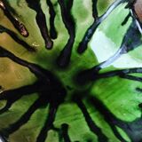 Vintage green ceramic bowl signed PL IV