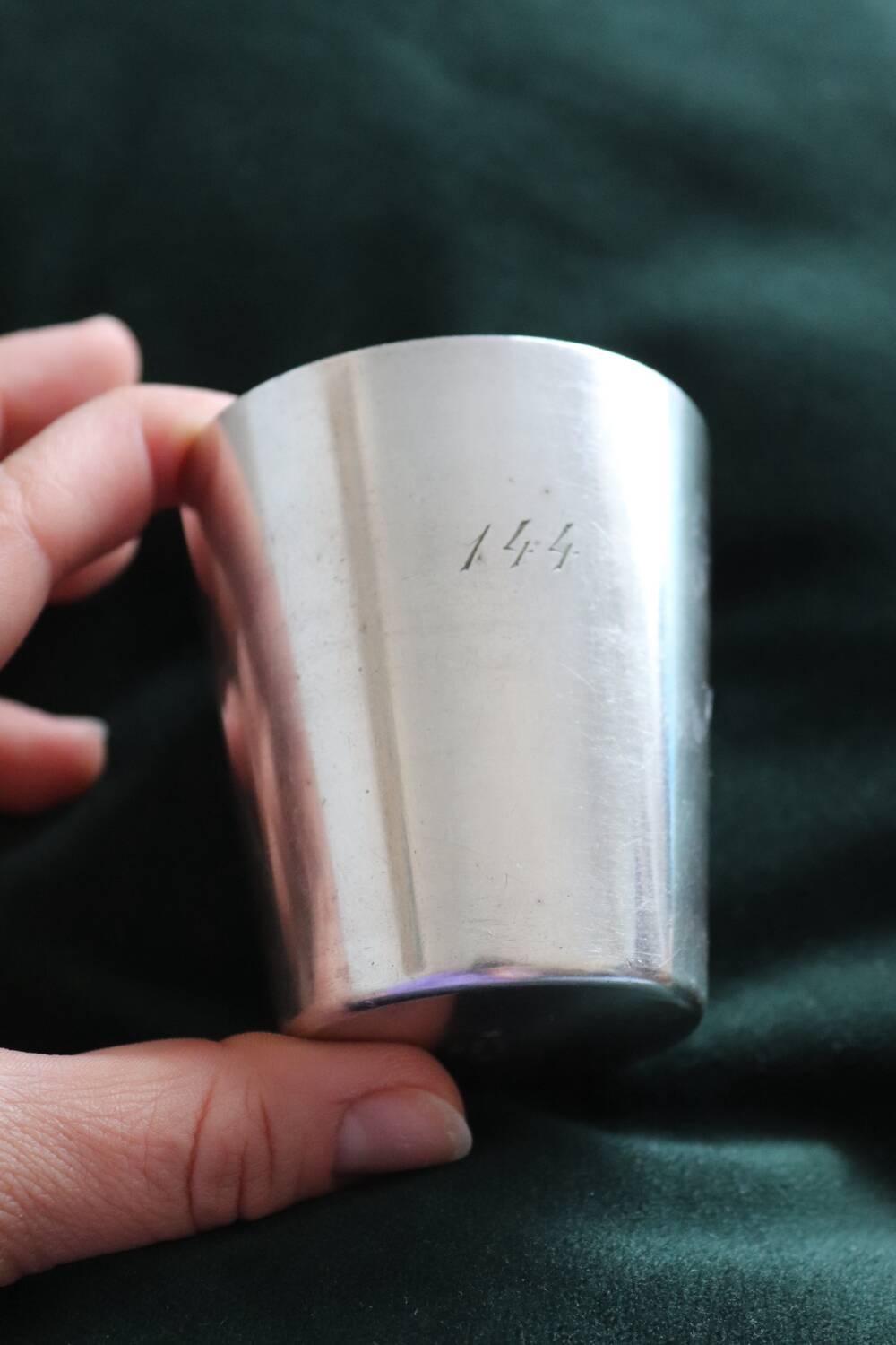 Antique silver-plated timbale – Maison Hénin & Cie