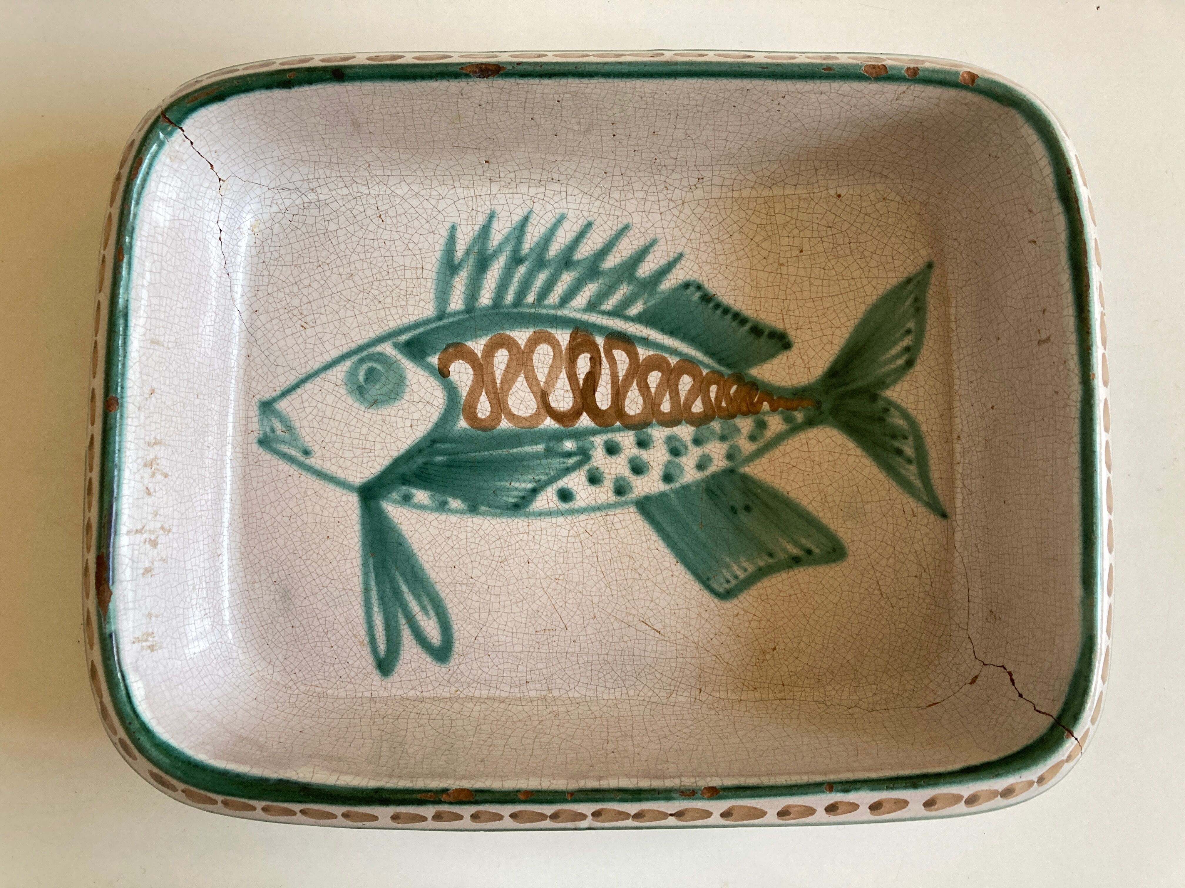 Fish dish Robert Picault Vallauris 1960