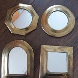 Moroccan brass mirror, set of 4