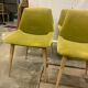 6 chaises scandinaves en velours vert, circa 1960
