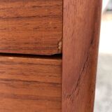 Desk Arne Vodder Teck Danish design 50's box with sliding drawers