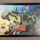 Very large surrealist collage framed by Alain Gaudet 1979