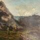 Old Oil Painting Wood Panel P Reynaud Post-Impressionism Landscape