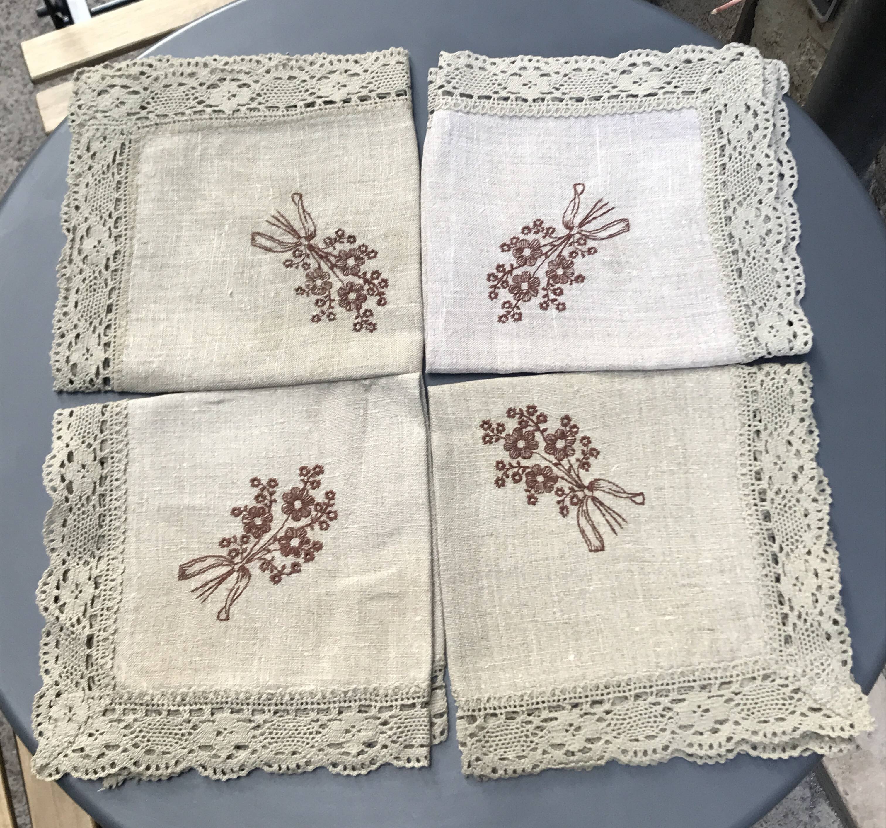 Embroidered and crocheted napkins Poland