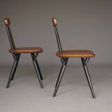 Chaises Pirkka par Ilmari Tapiovaara pour Laukaan Puu. années 1950