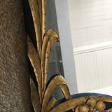 Wooden mirror Bohemian style years 70/80 35x60cm