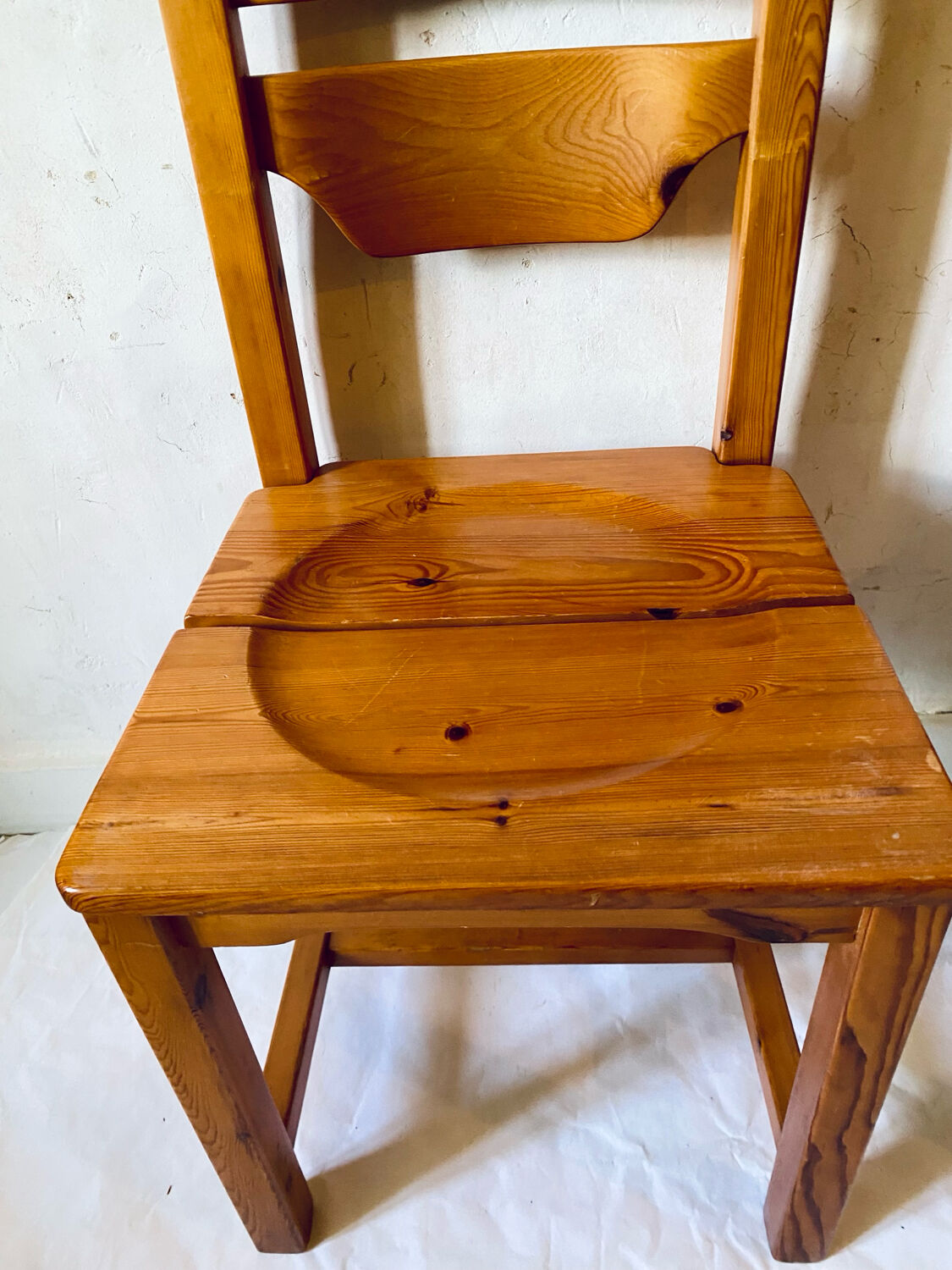 Pair of mountain chairs made of solid pine.