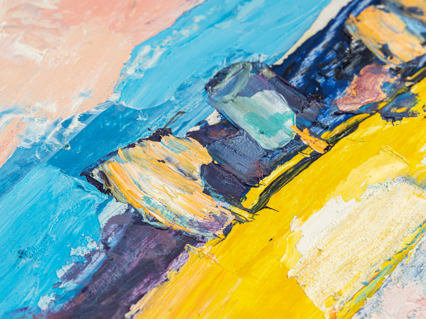 Heißer Tag, Acrylic on Cardboard, 82 x 68 cm