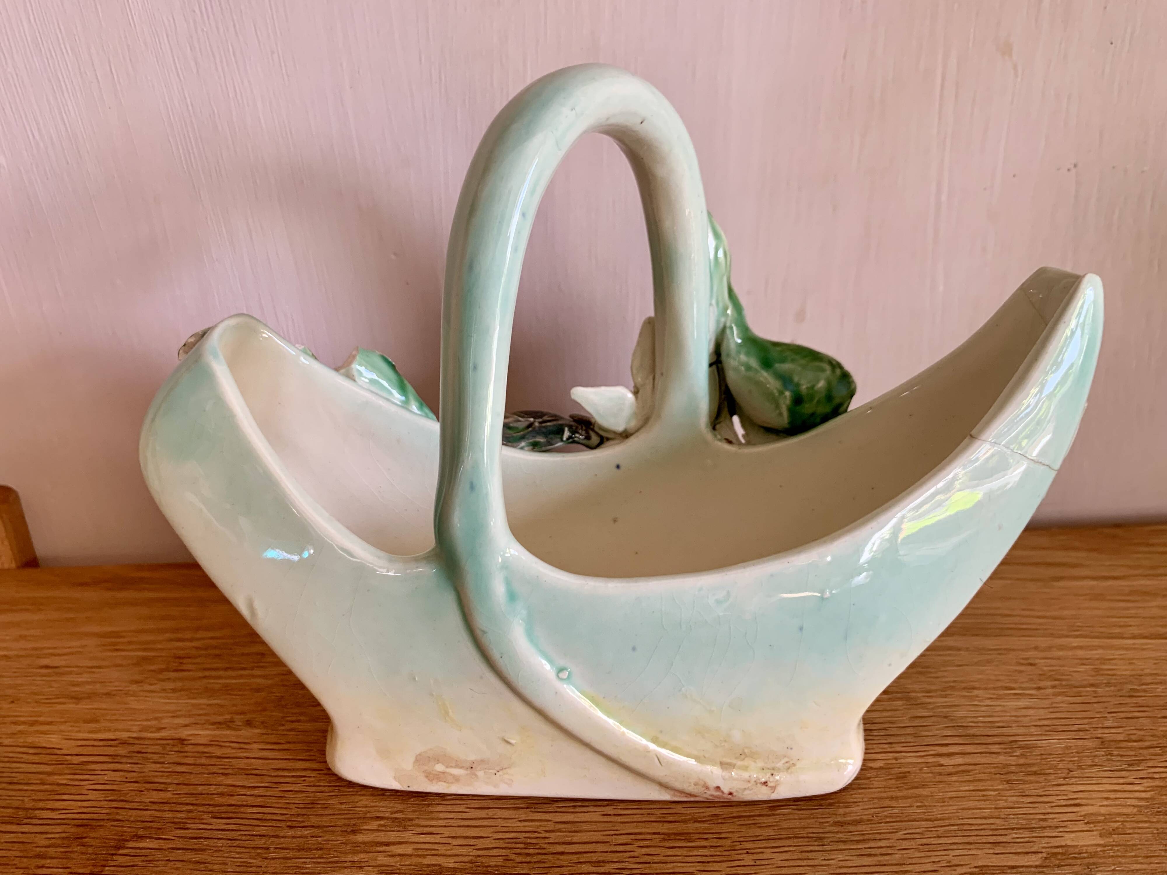 Old Lonchamp earthenware basket