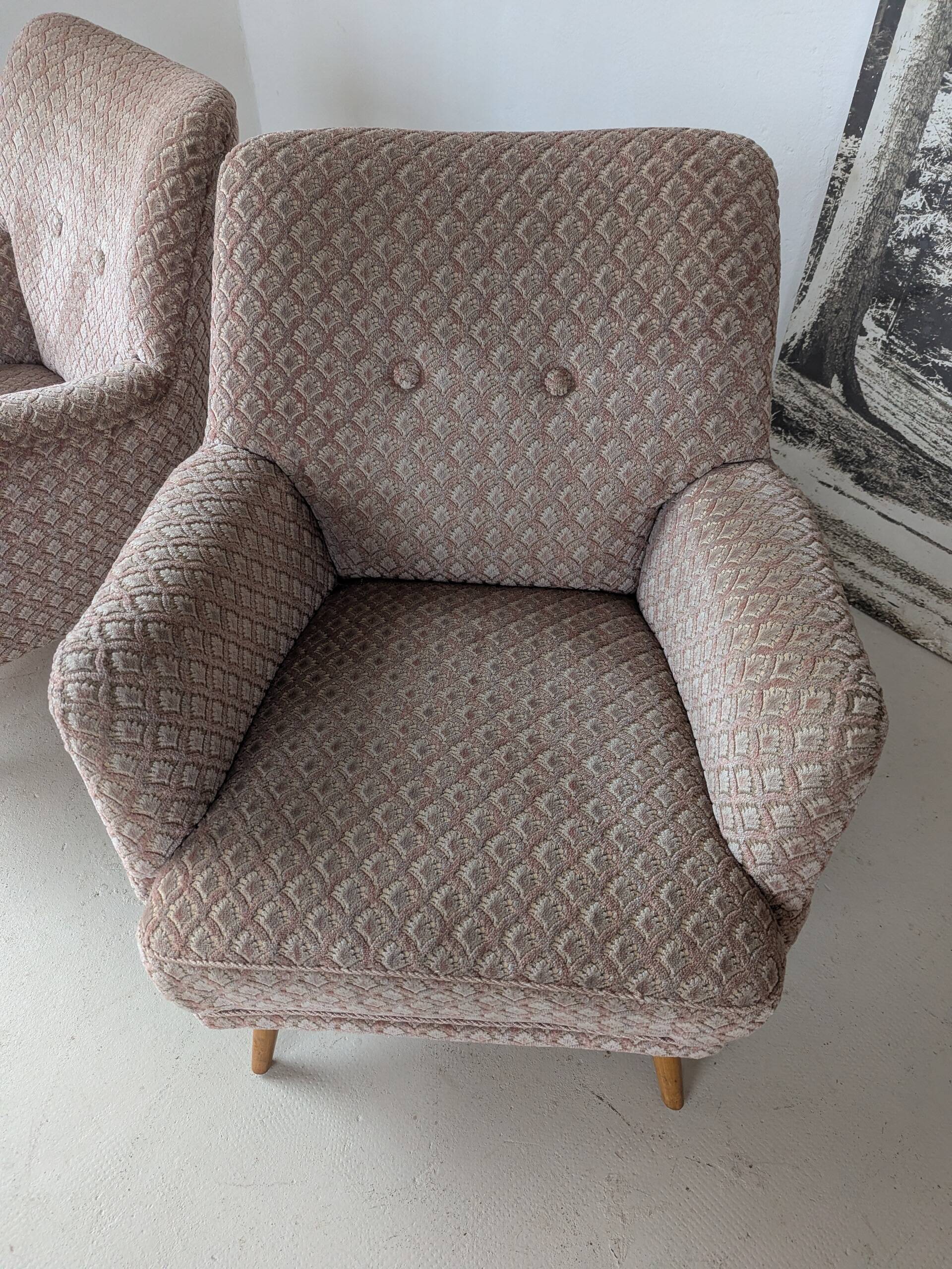Paire de fauteuils cosy, vintage 1960