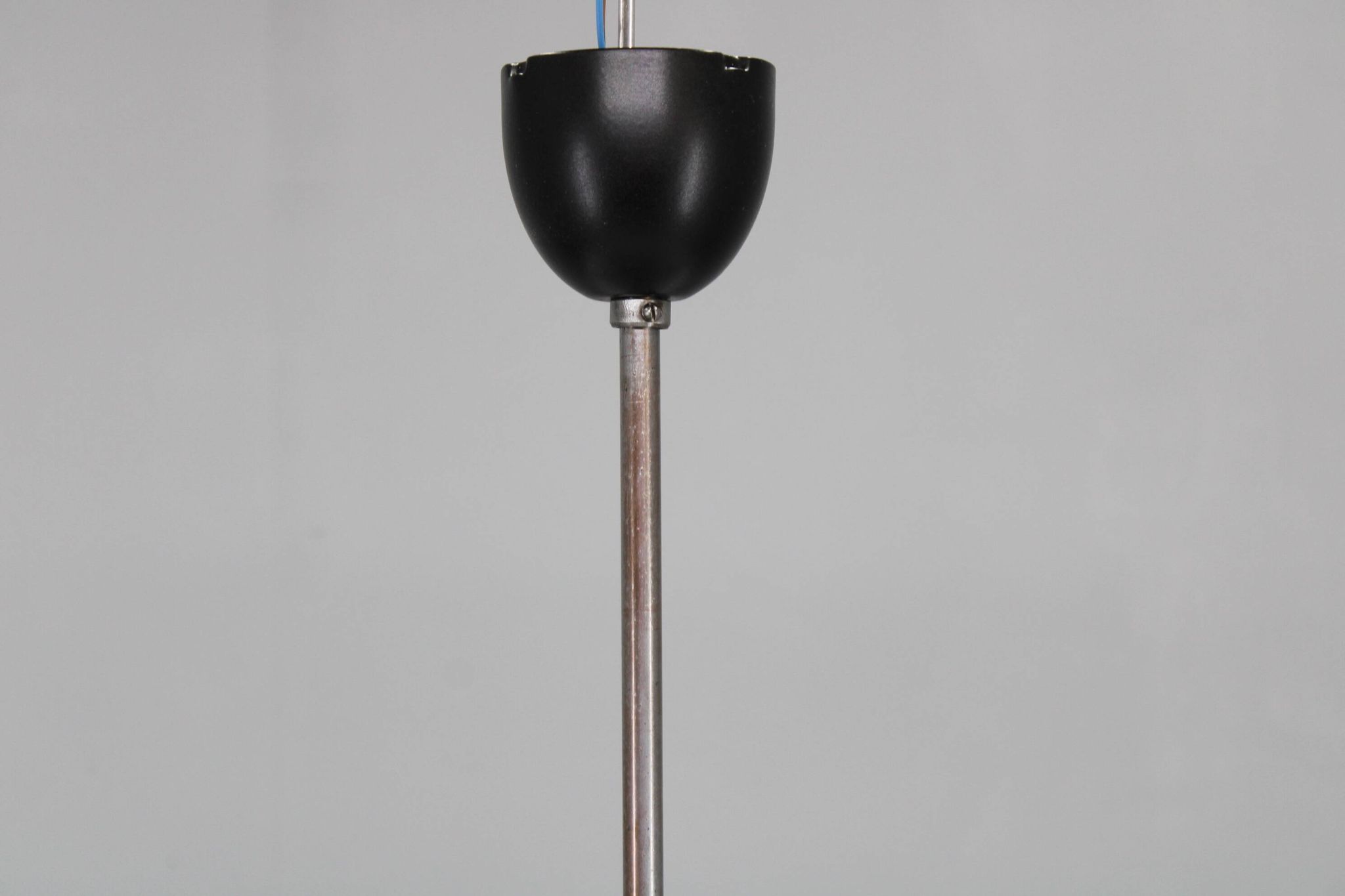 Bauhaus "UFO" pendant light by Josef Hurka for Napako, Czechoslovakia, 1940s