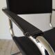 Black leather armchair Matteo Grassi