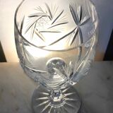 Set of 12 carved crystal wine glasses