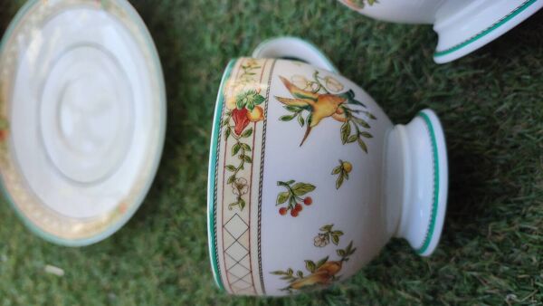 4 tasses à thé Villeroy et Boch Golden Birds