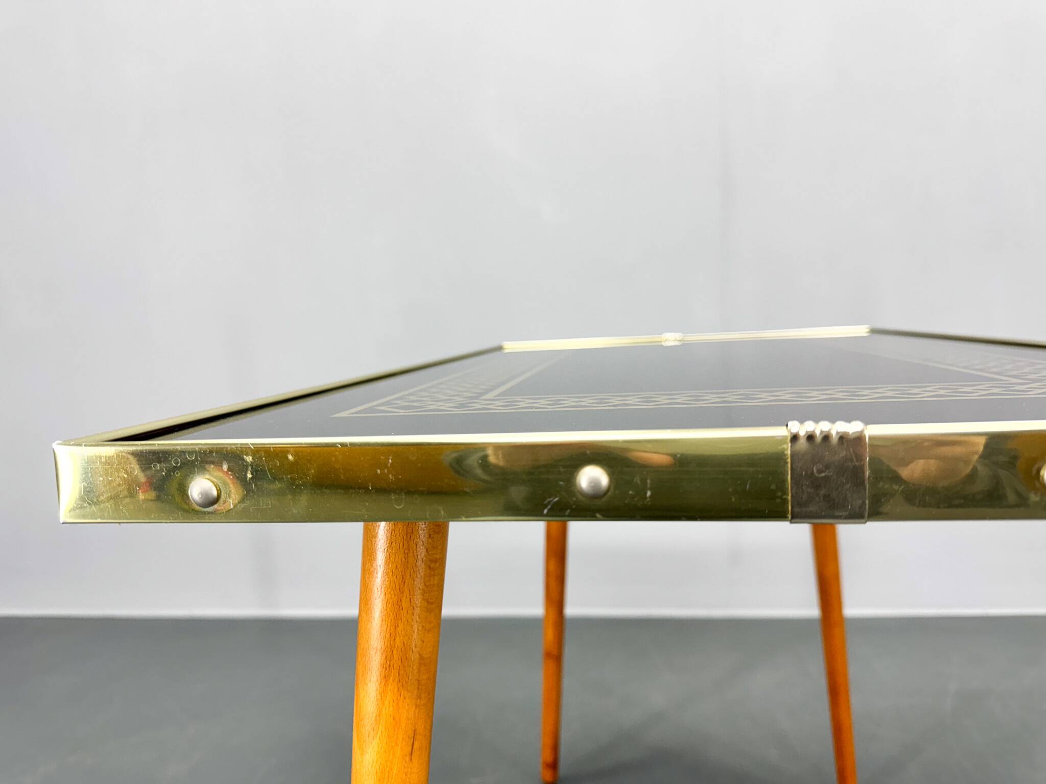 Midcentury Small Glass Side Table, Germany