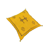 Berber cushion Moroccan yellow Sabra