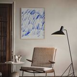 Abstract blue painting giclee print