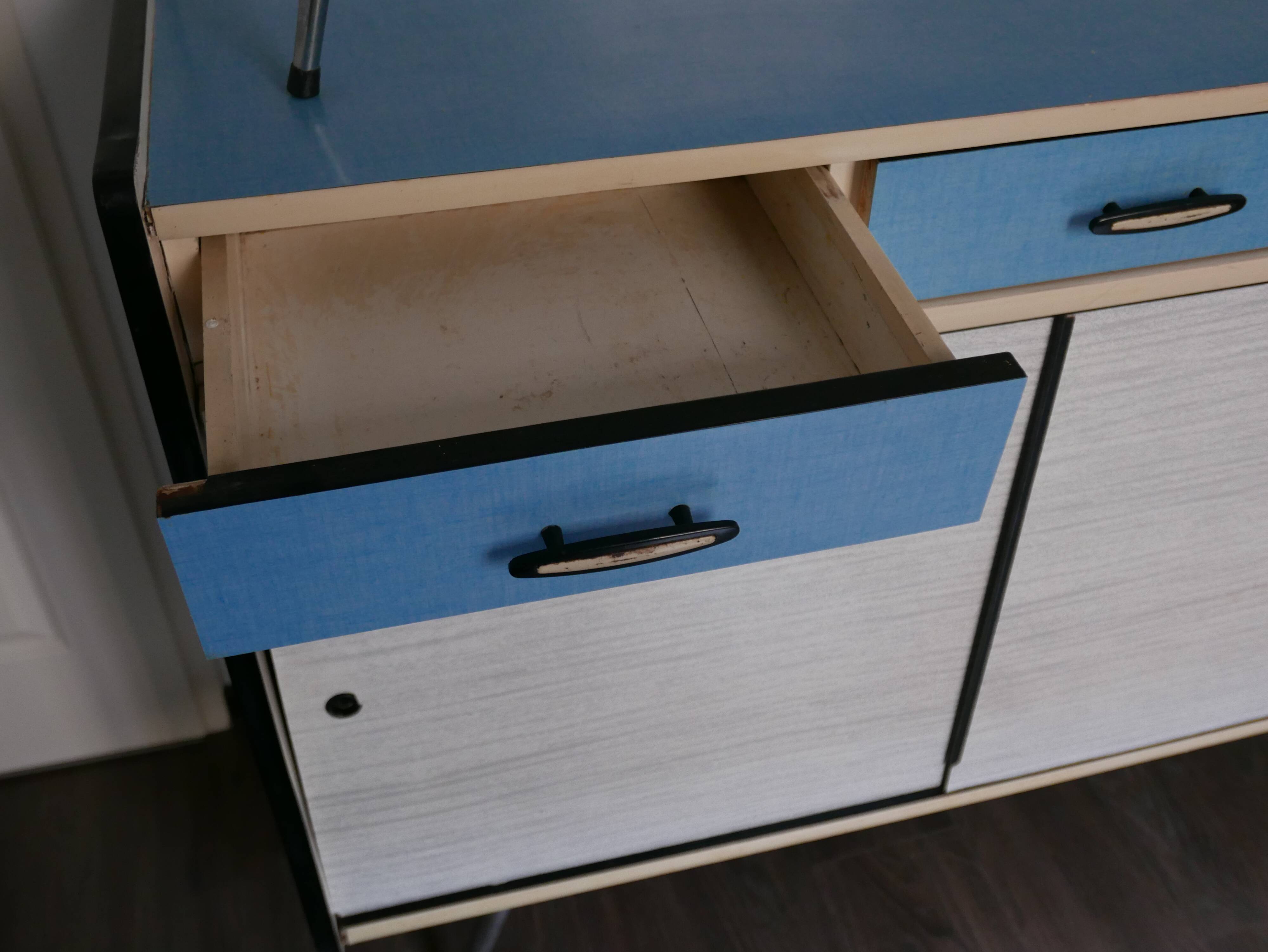 Two-color formica buffet