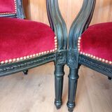 Pair of Louis XV style cabriolet armchairs