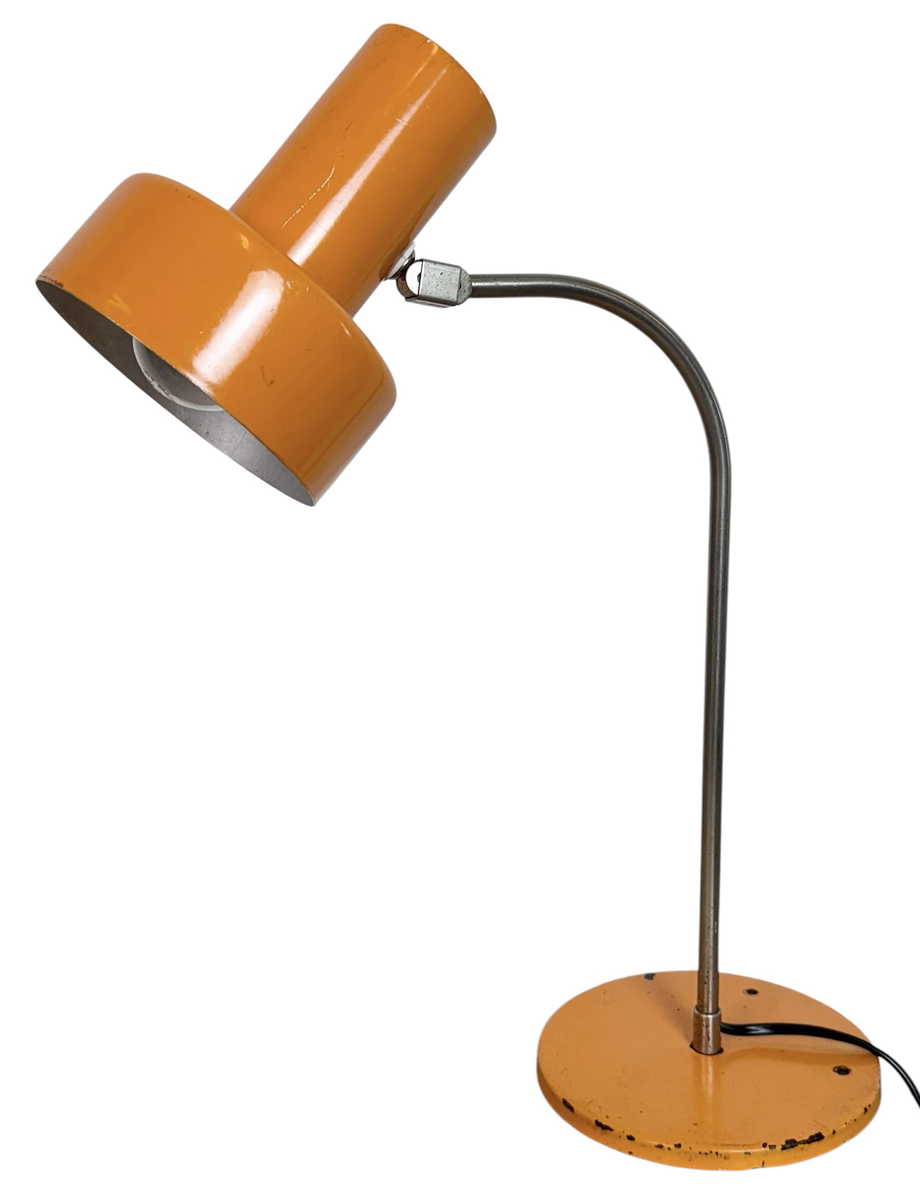 Vintage Orange Table Lamp , 1970s