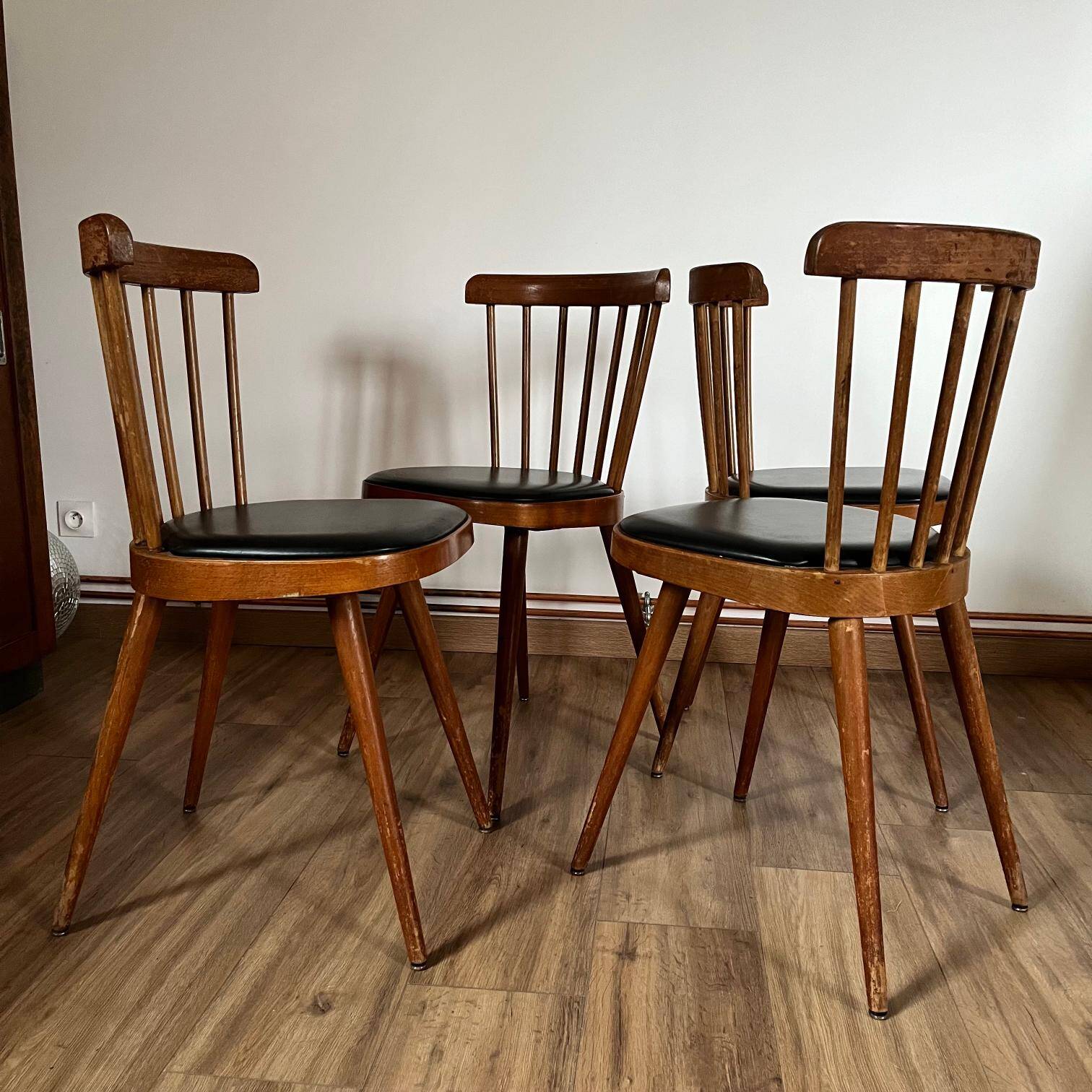 Set of 4 BAUMANN model 740 chairs