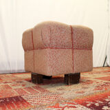 Pouf art déco de jindřich halabala, années 1950, tchécoslovaquie