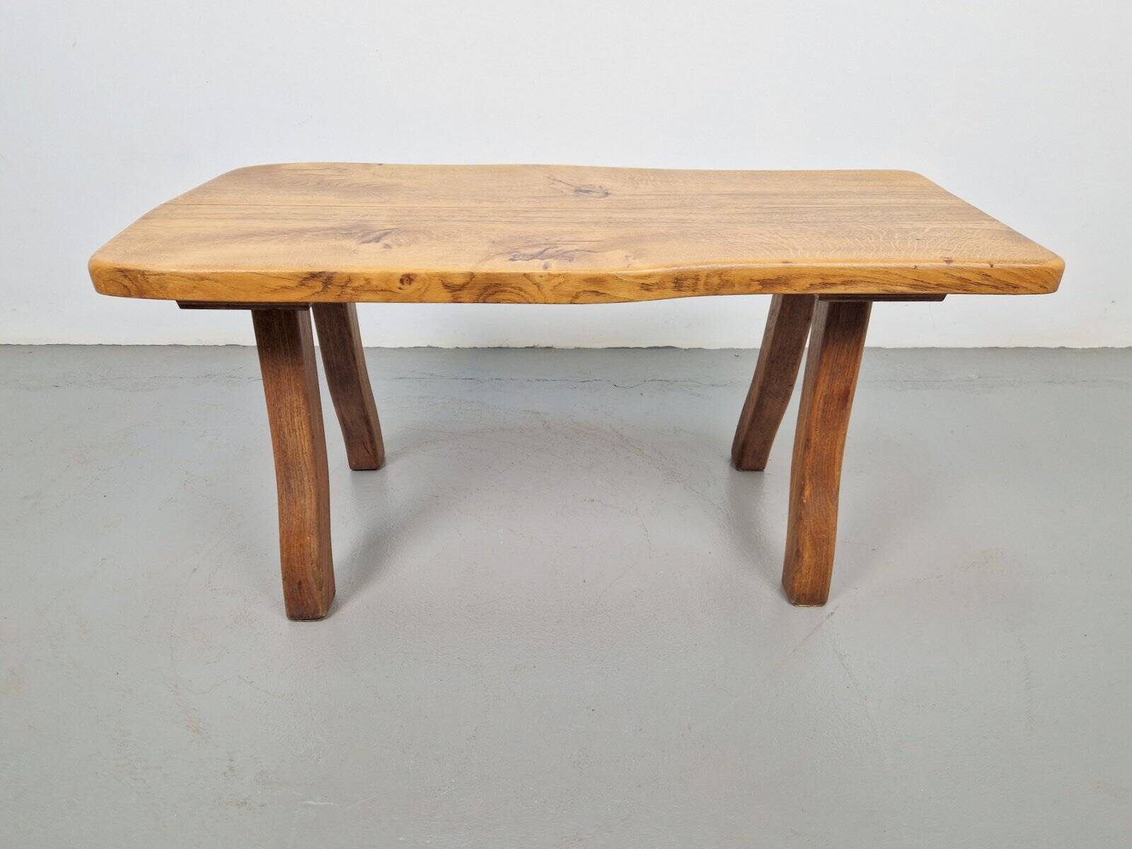 Vintage Brutalist Oak Tree Trunk Side Table, Spain, 1960s