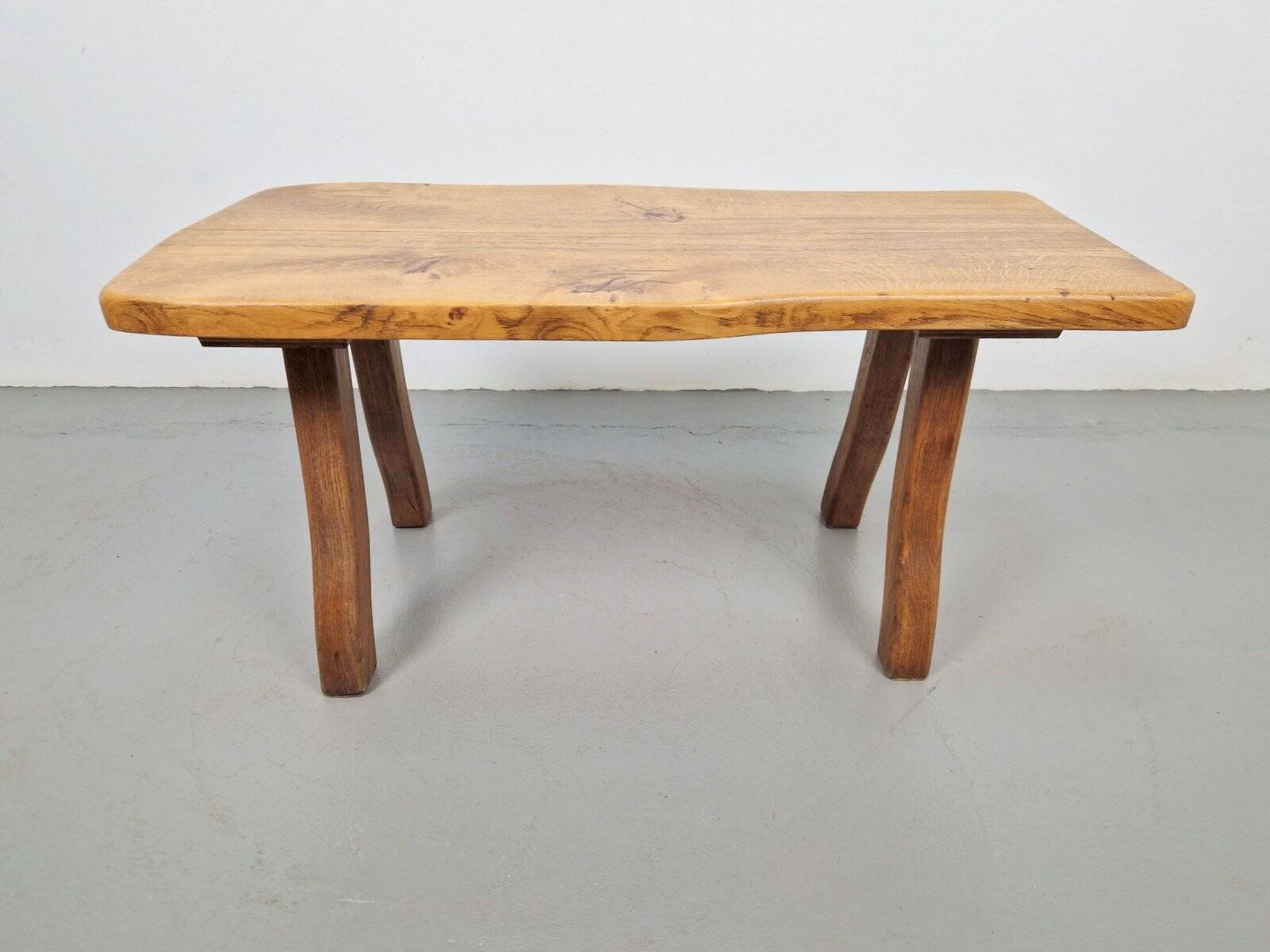 Vintage Brutalist Oak Tree Trunk Side Table, Spain, 1960s