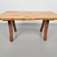 Vintage Brutalist Oak Tree Trunk Side Table, Spain, 1960s