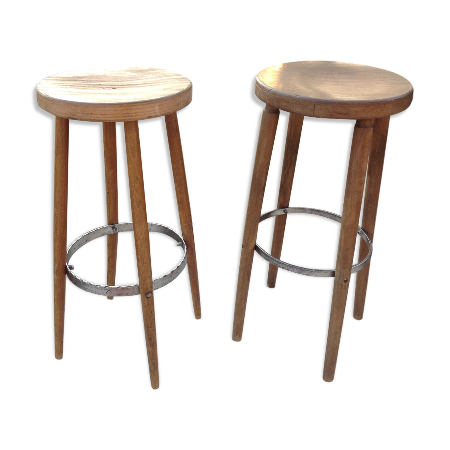 Pair of old stools  60/70