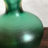 Venini Murano Italian green bottle serie "Incisi" produced in 2004